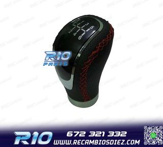 POMO CAMBIO TIPO AUDI COSTURA ROJA