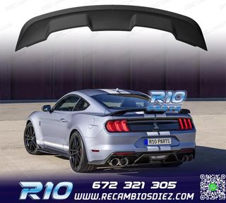 ALERON SPOILER TRASERO FORD MUSTANG 15-21 LOOK GT500 ABS NEG