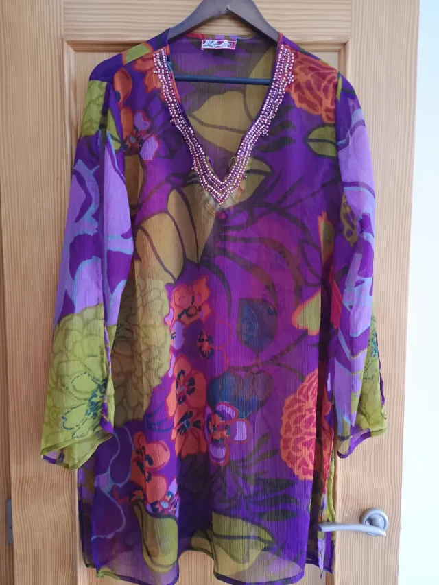 Vestido estampado floral talla única