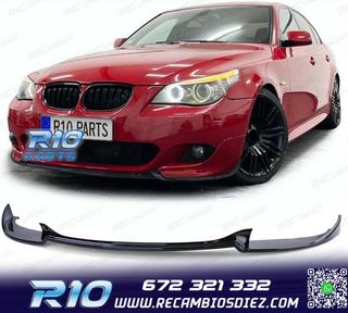 SPOILER LIP BMW E60 E61 07-09 LOOK M5 NEGRO BRILLO
