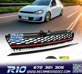 PARRILLA VOLKSWAGEN VW GOLF 7 VII 12-17 LOOK R NEGRO ROJO