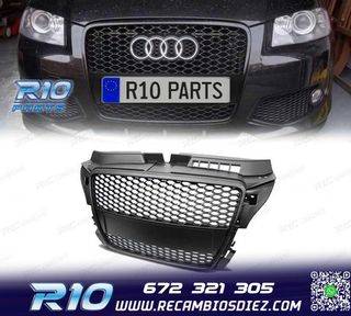 PARRILLA AUDI A3 8P 08-12 LOOK RS3 NEGRO