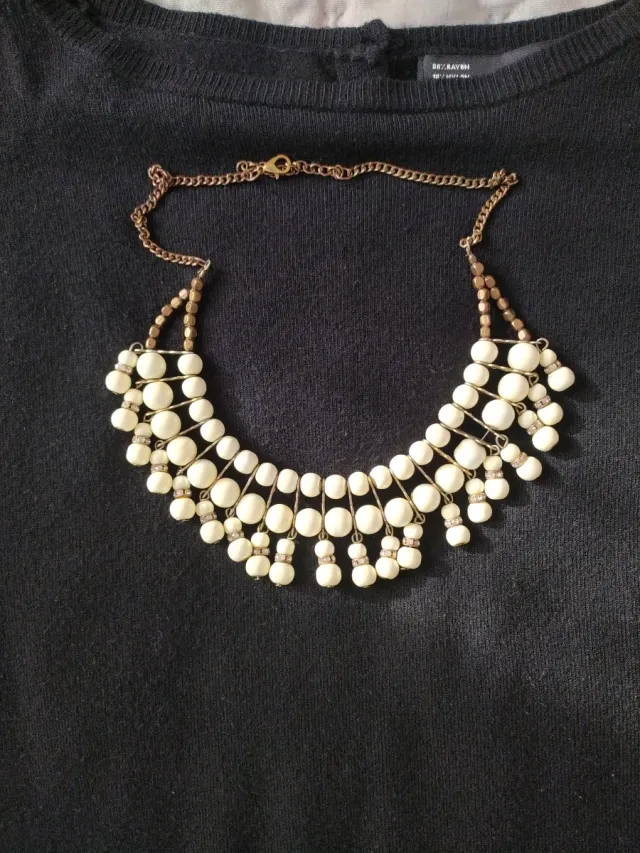 Collar corto gargantilla abalorio, regulable