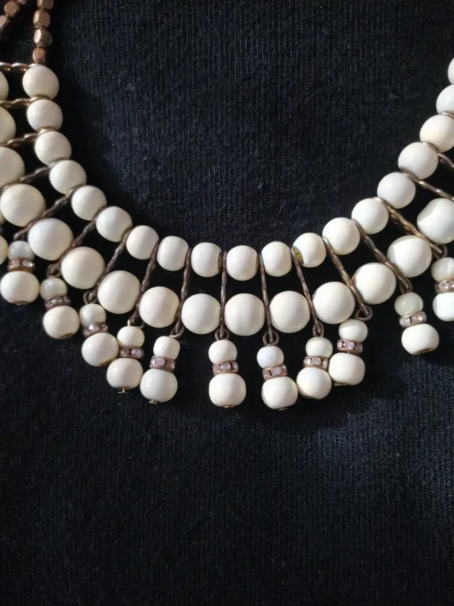 Collar corto gargantilla abalorio, regulable