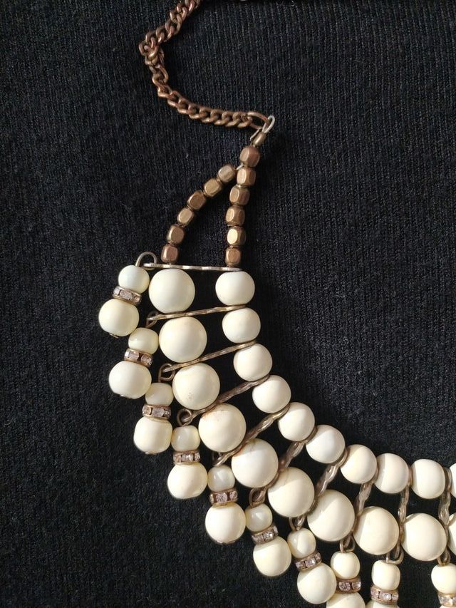 Collar corto gargantilla abalorio, regulable