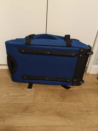 Bolsa de viaje con ruedas azul