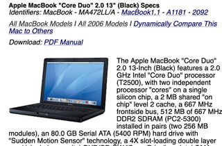 MacBook Negro  Modelo 2,1 / LEER POR FAVOR    / 