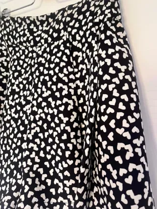 Falda pantalón corta Zara estampado de corazones