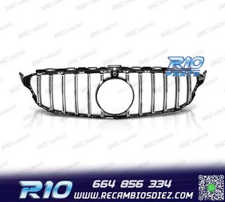 PARRILLA MERCEDES W205 14-18 LOOK AMG GT CROMO NEGRO