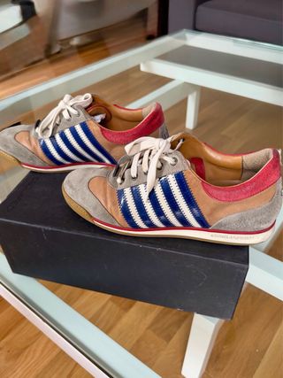 Zapatillas Dsquared2 Beige/Azul/Rojo