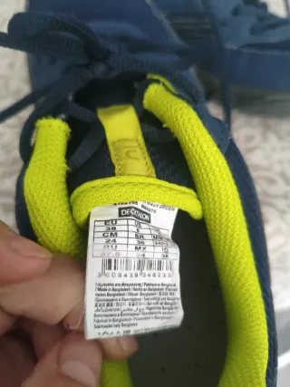 Zapatos niño trekking azul y amarillo