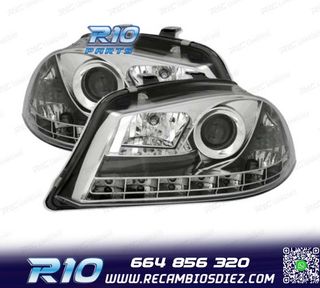 FAROS PARA SEAT IBIZA Y CORDOBA 6L 02-08 LUZ DIURNA LED FOND
