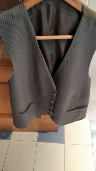 Chaleco de vestir hombre talla 50 gris