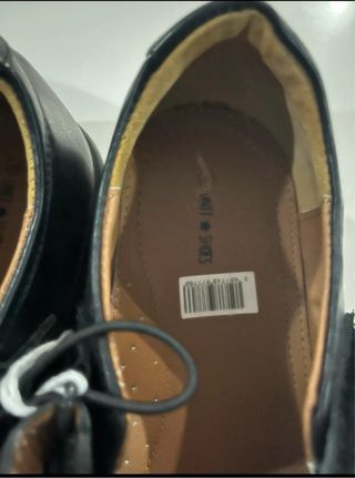 Zapatos colegiales niña piel velcro negros