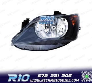 FARO IZQ PARA SEAT IBIZA 12-15 FONDO NEGRO