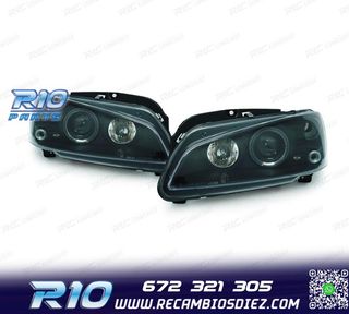 FAROS PEUGEOT 106 OJOS ANGEL FONDO NEGRO H1 96-05