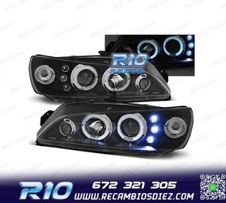 FAROS PEUGEOT 306 97-01 OJOS ANGEL FONDO NEGRO