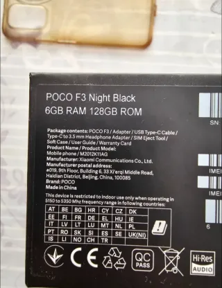 Xiaomi Pocophone F3 128GB Nero