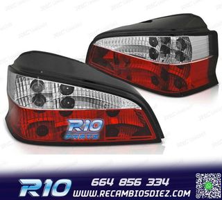 PILOTOS PEUGEOT 106 96-03 ROJO BLANCO