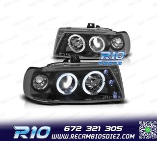 FAROS SEAT IBIZA CORDOBA 6K 93-99 OJOS ANGEL FONDO NEGRO