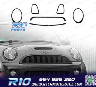 MARCO FAROS PARRILLA MINI R56 R57 R58 07-13 LOOK JCW NEGRO
