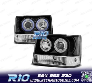FAROS PARA JEEP GRAND CHEROKEE 93-98 OJOS ANGEL NEGRO