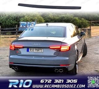 ALERON PESTAÑA AUDI A4 B9 SEDAN 15-19 LOOK RS4 NEGRO MATE