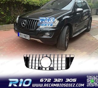 PARRILLA MERCEDES M ML W164 08-11 LOOK AMG NEGRO CROMO