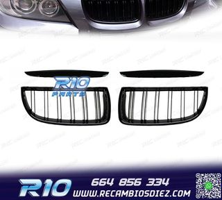 PARRILLAS BMW E90 E91 PRE-LCI 05-08 NEGRO BRILLO