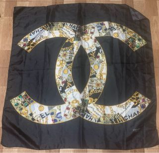 Pañuelo Chanel Vintage CC Cadena Joyas