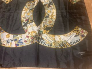Pañuelo Chanel Vintage CC Cadena Joyas