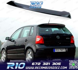 ALERON SPOILER VOLKSWAGEN VW POLO MK4 01-09 ABS NEGRO BRILLO