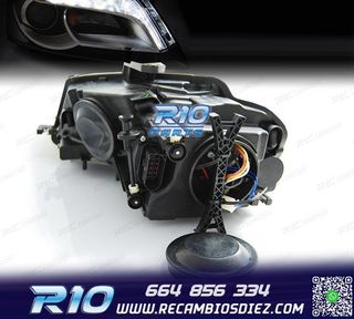 FAROS PARA AUDI A3 8P 08-12 TRU DRL FONDO NEGRO