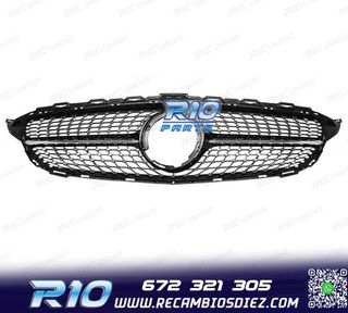 PARRILLA MERCEDES W205 AMG 14-18 LOOK DIAMOND NEGRO CAMARA
