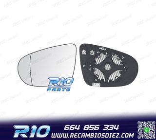 CRISTAL ESPEJO BASE IZQUIERDO VOLKSWAGEN VW GOLF VI 08-12