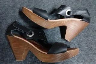 Sandalias Marila Tacón Negro Talla 40