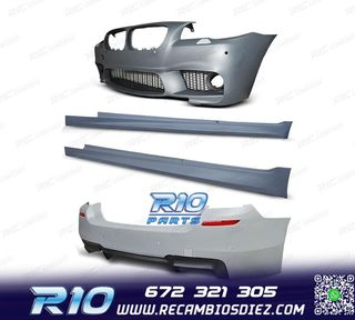 KIT CARROCERIA BMW F10 10-13 CON PDC Y LAVAFAROS LOOK M5