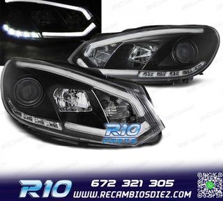 FAROS VOLKSWAGEN VW GOLF MK6 08-12 TUBE LIGHT DRL FONDO NEGR