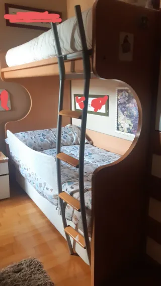 Literas madera 90cm con canapé