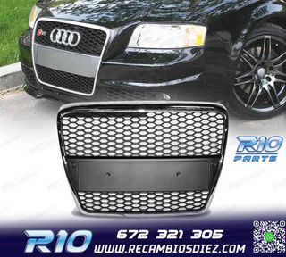 PARRILLA AUDI A6 4F 04-08 LOOK RS6 PLATA