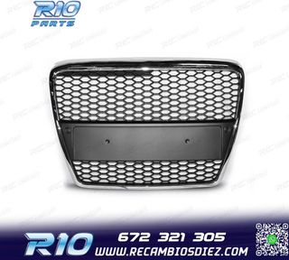PARRILLA AUDI A6 4F 04-08 LOOK RS6 PLATA
