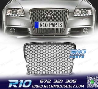 PARRILLA AUDI A6 4F 08-11 LOOK RS6 PLATA