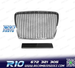 PARRILLA AUDI A6 4F 08-11 LOOK RS6 PLATA