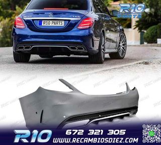 PARAGOLPES TRASERO MERCEDES CLASE C W205 14-18 LOOK AMG C63