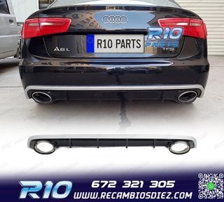 DIFUSOR AUDI A6 4G 11-14 LOOK RS + COLAS DE ESCAPE