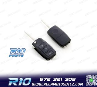 CARCASA LLAVE VOLKSWAGEN VW CUADRADA 3 BOTONES ESPADIN LATER