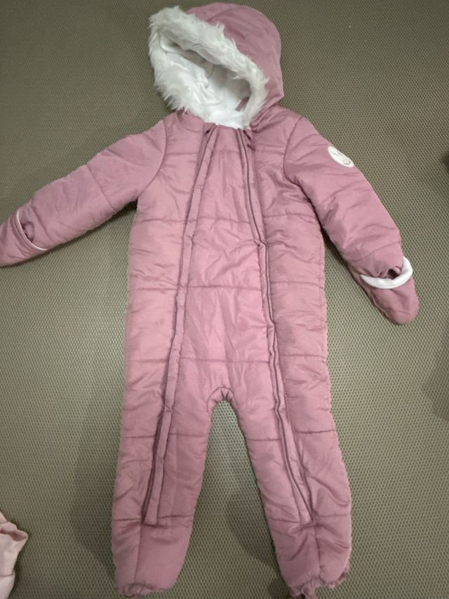 Traje de nieve rosa para niña talla 98 cm