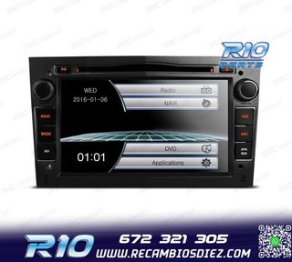 RADIO NAVEGADOR 7" PARA OPEL COLOR NEGRO OSCURO USB GPS TACT