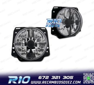 FAROS PARA VOLKSWAGEN VW GOLF MK2 83-91 FONDO CROMO