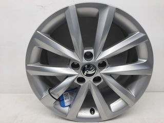 Skoda Fabia Mk3 (NJ) 2019 1 pieza rueda de aleación de 10 radios 7Jx16 ET46